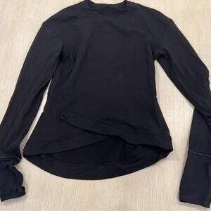 lululemon athletica Blue Long Sleeve Asymmetrical Blouse